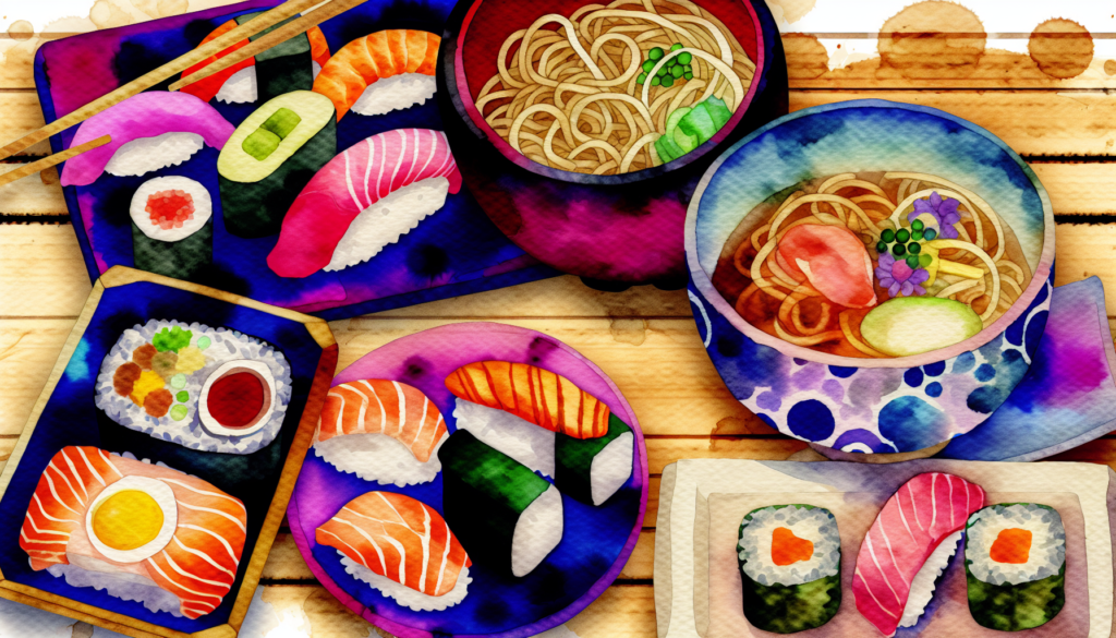 100%学会！零基础也能画出美味！【日式料理水彩画】线上课程，让你的生活充满色彩！