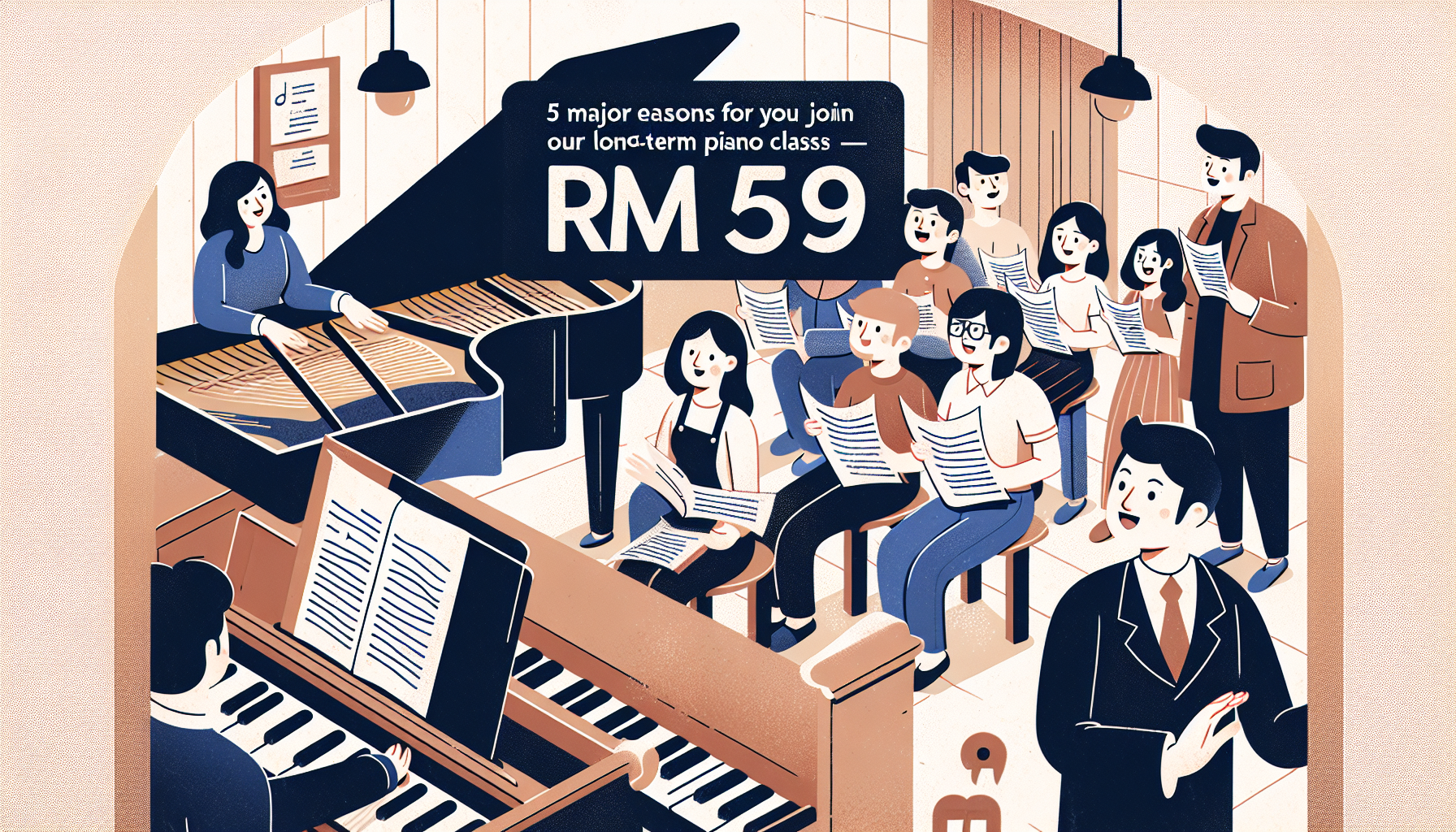 “5大理由让你加入我们的长期钢琴兴趣班——每月仅需RM59”